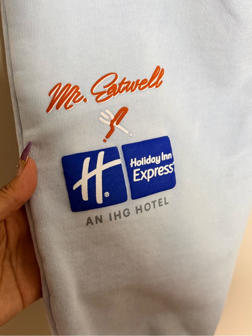 Mr. Eatwell x Holiday Inn Express LIMITED EDITION Pancakes Sweatpants - Picture 9 of 11